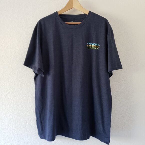 NWT - O'Neill Logo Navy Heather Short Sleeve T-shirt - Size XL - Picture 1 of 3